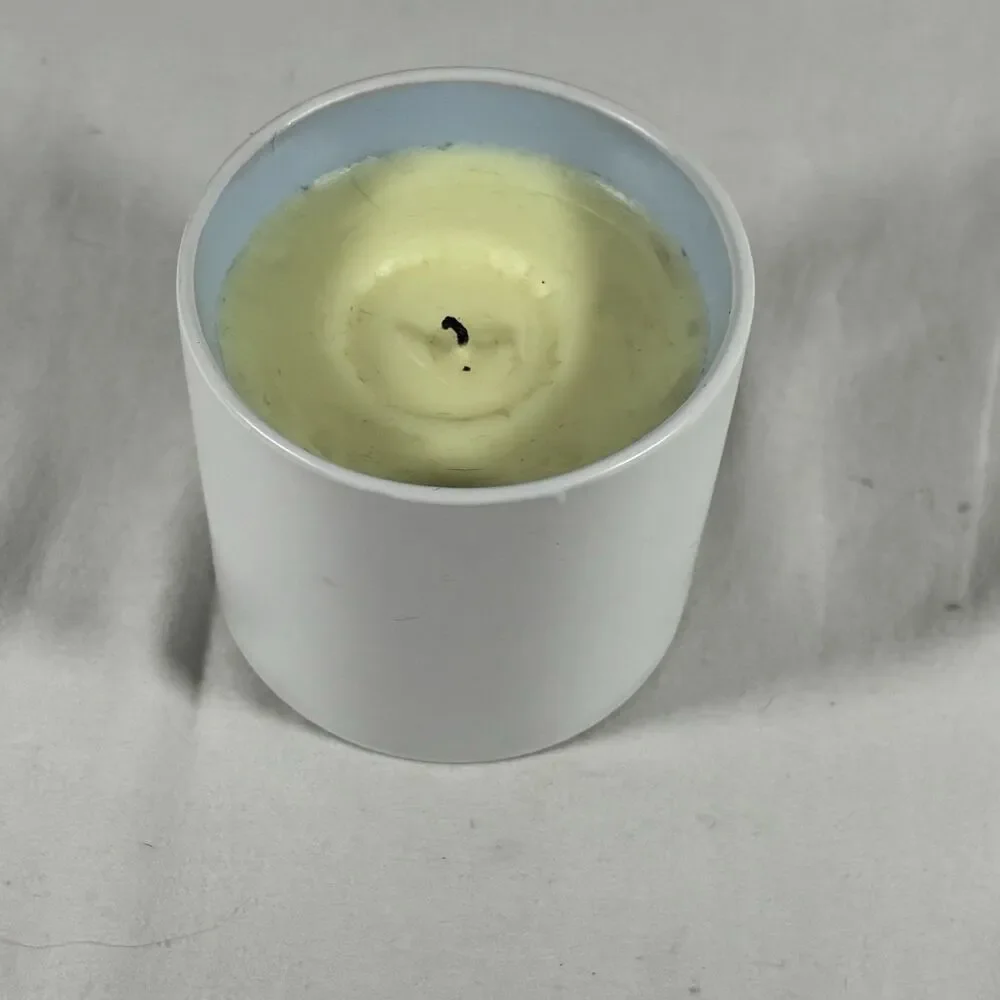 Jonathan Adler Fleur De Sel Candle White Ceramic Jar Partially Used